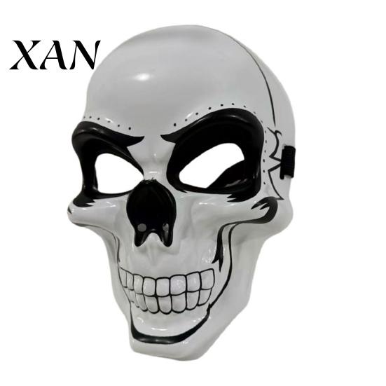 Sturdy Halloween Party Mask Skull Face Mask, PVC Ghost Head Prop for Party, Lightweight Cosplay Masquerade Costume Haunted House Creepy
