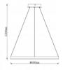 Led Ceiling Lamp Plafond Hanging Chandelier Ring + Remote Control Gold