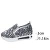 Большие размеры темпераментные повседневные туфли с пайетками женские летние 2024 новые дышащие и легкие модные женские туфли