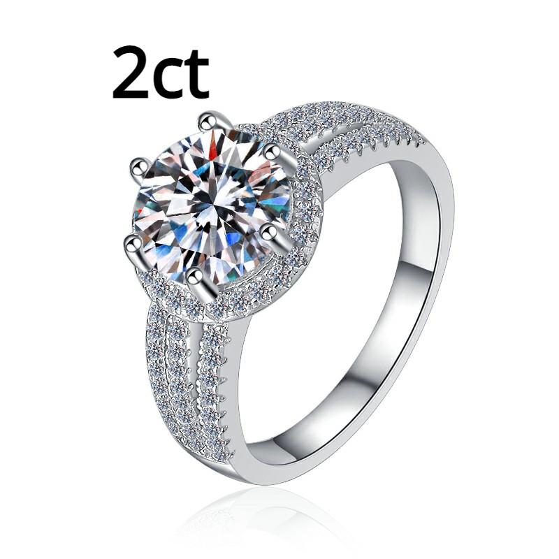 Кольцо с муассанитом цвета D 3 карата, серебро 925 пробы, женское кольцо, обручальное кольцо, обручальное кольцо, подарок для подруги