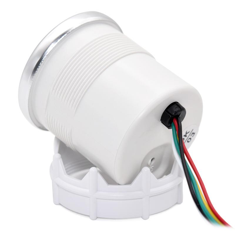52mm Analog Led White Case Oil Pressure Gauge 12V Mechanical Pointer OIL Press Meter for Racing Smoke Len Car Accessories
