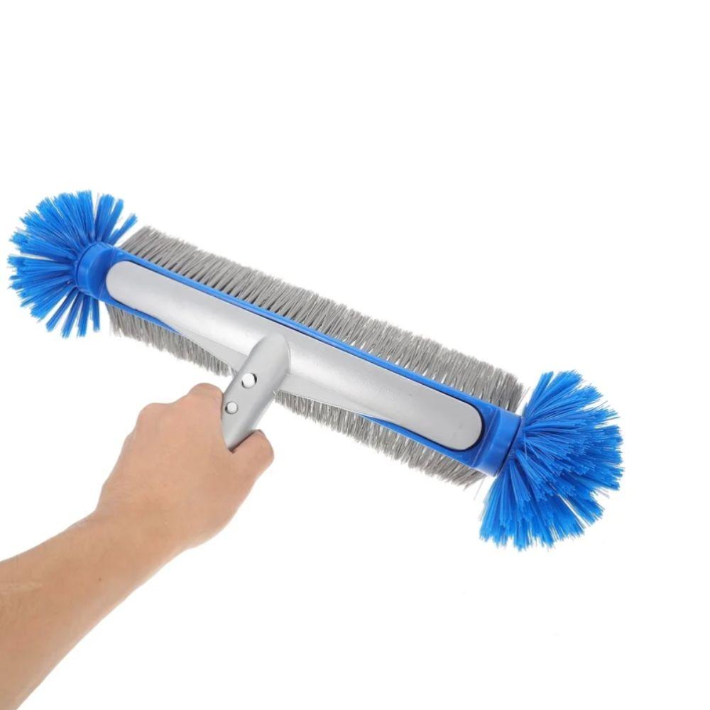 Reinforced Aluminium Back Pool Cleaning Brush 17 Inch Moss Removal Brush  Wall Cleaning