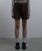 CHICKS Knitting-Like Track Shorts Brown
