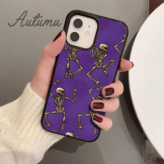 Чехол для телефона Dancing Skeletons для iPhone 11 12 13 14 Pro Max mini X XR XS SE 2020 6S 7 8 Plus Samsung Galaxy S21 S22 Cover shell