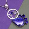 Pendant Lapis Lazuli Silver Jewelry 2.5" Gemstone  Handmade Sterling Silver