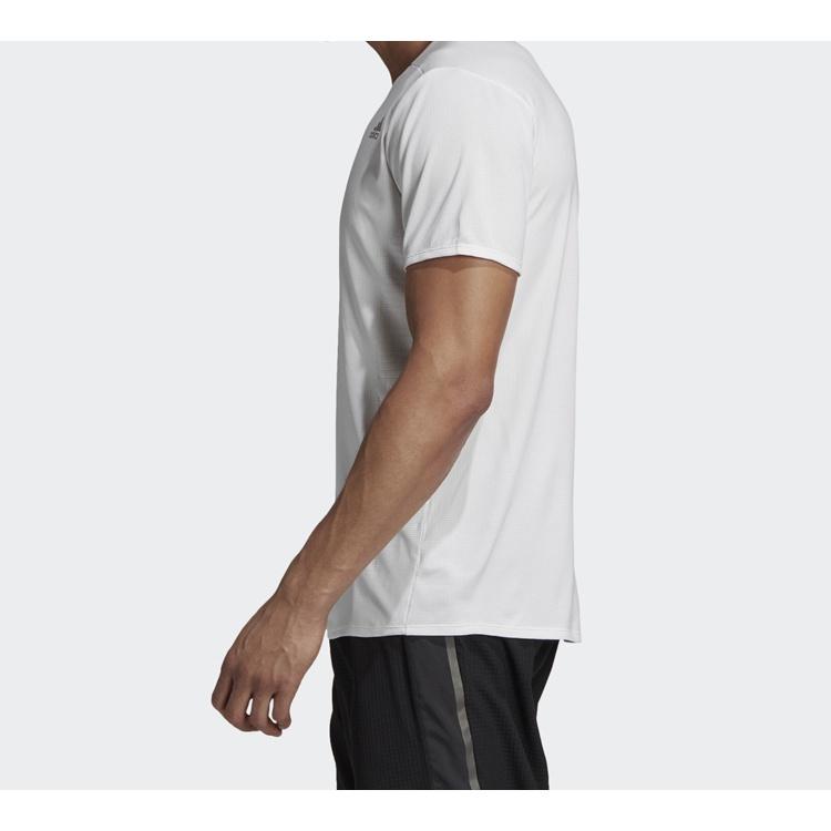 adidas Logo Breathable Short Sleeve White Men's DQ1847