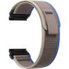 QuickFit Nylon Strap for Garmin 26mm, Gray / Blue