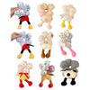 Hair Tie with Sufficient Elasticity Dot Print Lace Splicing Hair Flower Butt Design Hair Tope Buns Ponytails Half-Tied Hair