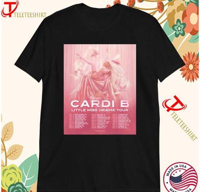 2026 Cardi B Litte Miss Drama Tour черная футболка Все размеры 1F2549 Унисекс футболка