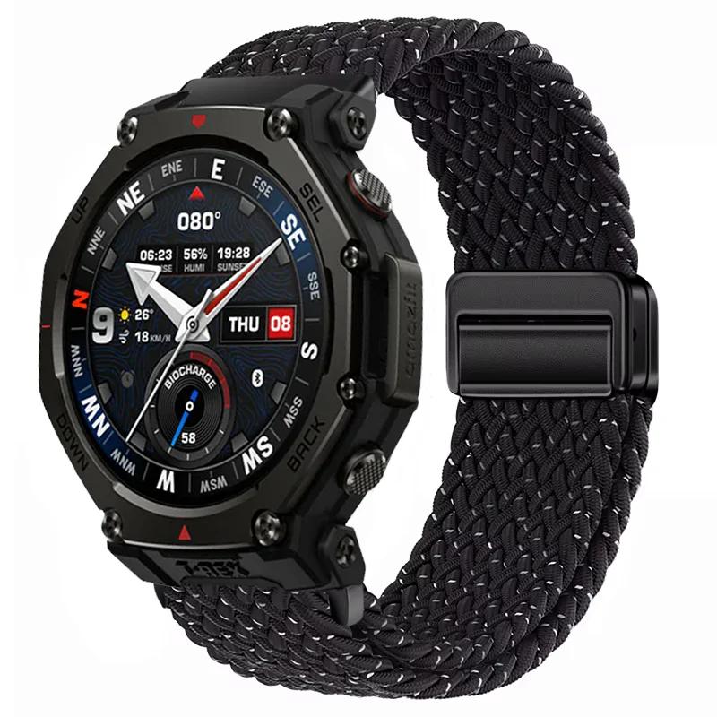 Нейлоновый ремешок 20/22 мм для Amazfit Helio/T-Rex3 Pro 48/44 мм с магнитной застежкой, ремешок для Amazfit Active 2/2 Square/Balance 2