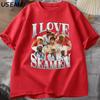 I Love SeaUnisex T Shirt Funny Short Sleeve Clothing for Unisex Tshirt Casual Unisex Clothes Y2k Tshirt Graphic Tees Top Tops Street