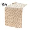 3D Jacquard Table Flag Embossed Runner, Vintage Floral Decorative Household Tablecloth for Guest Decoration Multi?Purpose Scarf Bed Runner