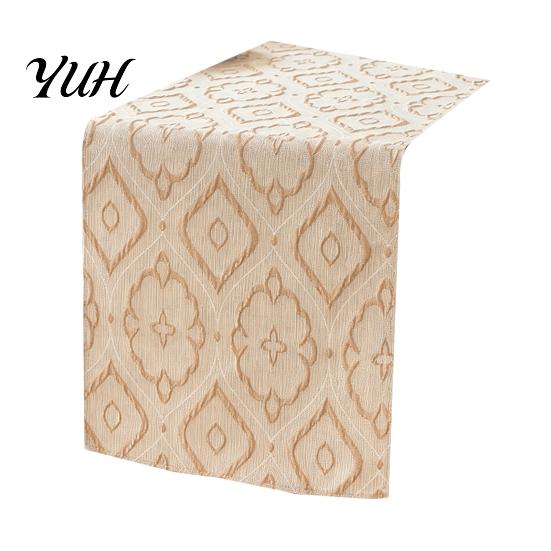 3D Jacquard Table Flag Embossed Runner, Vintage Floral Decorative Household Tablecloth for Guest Decoration Multi?Purpose Scarf Bed Runner