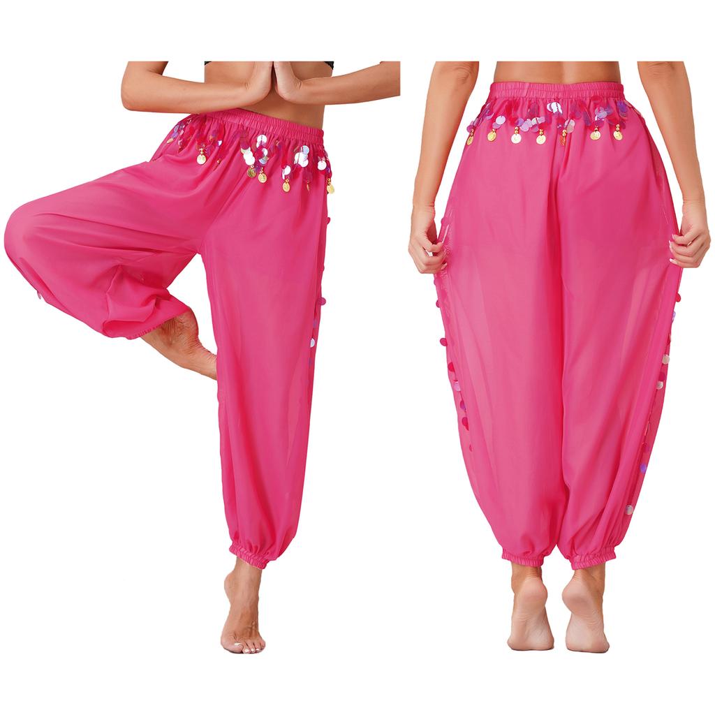 Женские брюки для танца живота, шаровары-фонарики, индийский танцевальный костюм