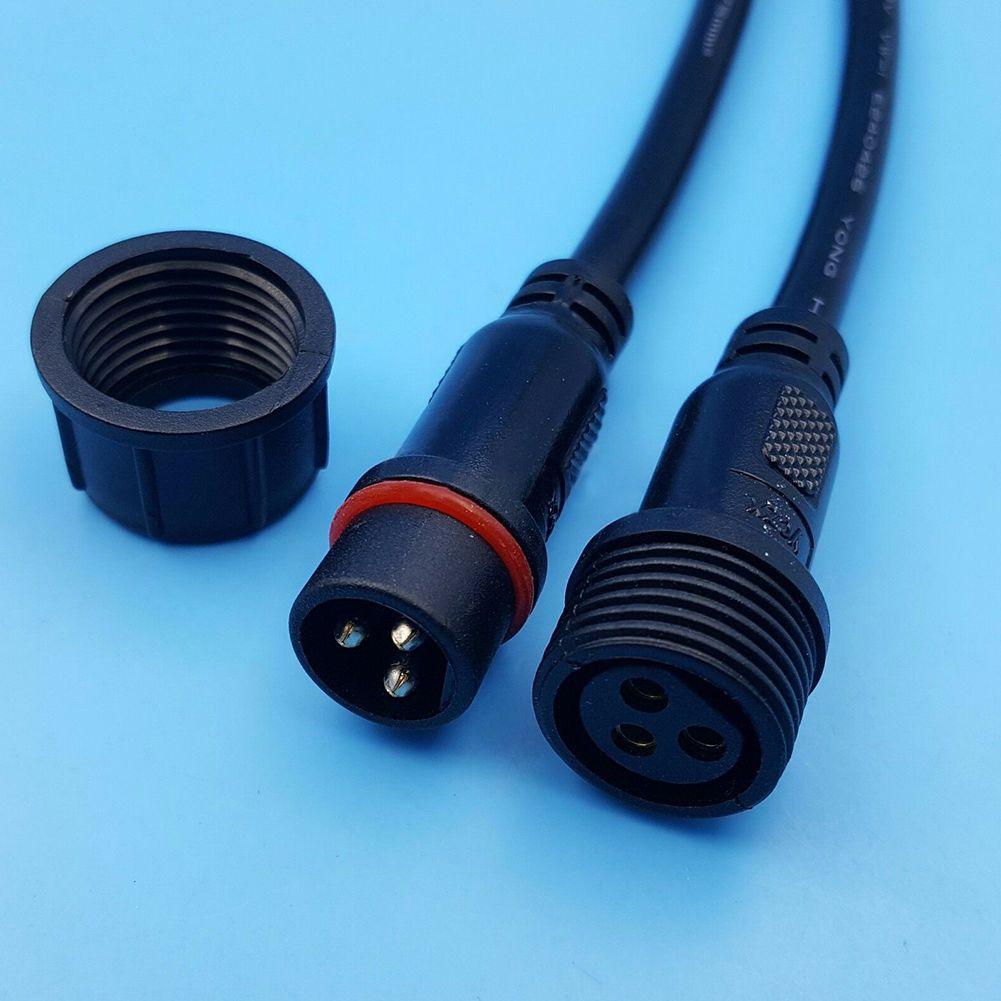 2/3-Pin Cable Connector 22AWG Wire IP65 Waterproof