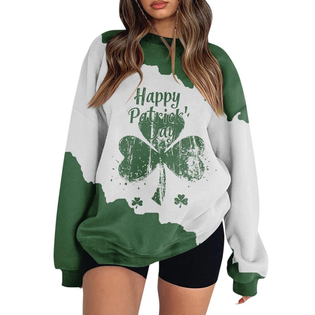 Женская повседневная мода ко Дню святого Валентина с принтом, длинным рукавом, круглым вырезом, толстовки, пуловеры, топы