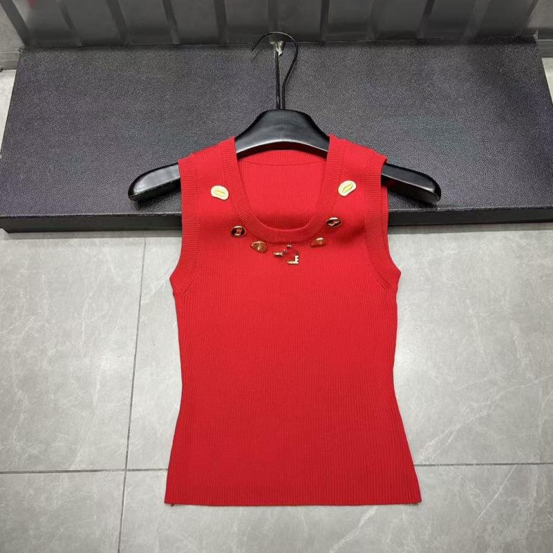 Круглая вязаная жилетка в европейском стиле с металлическими акцентами - Стройнящая и универсальная, Новое весеннее поступление