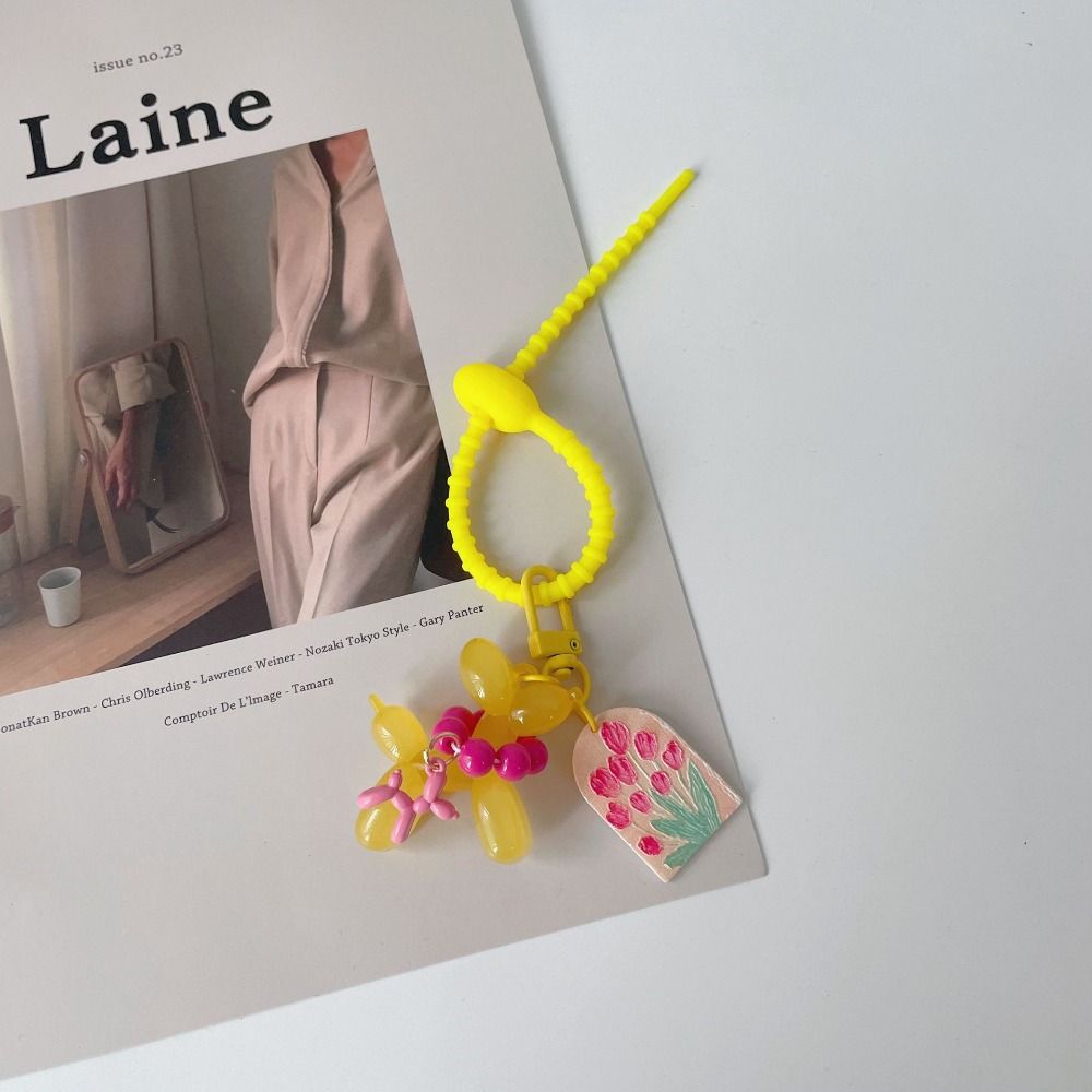 Акриловый брелок-шарик в виде щенка, желеобразный брелок-шарик в виде собаки, подвеска для ключей от машины