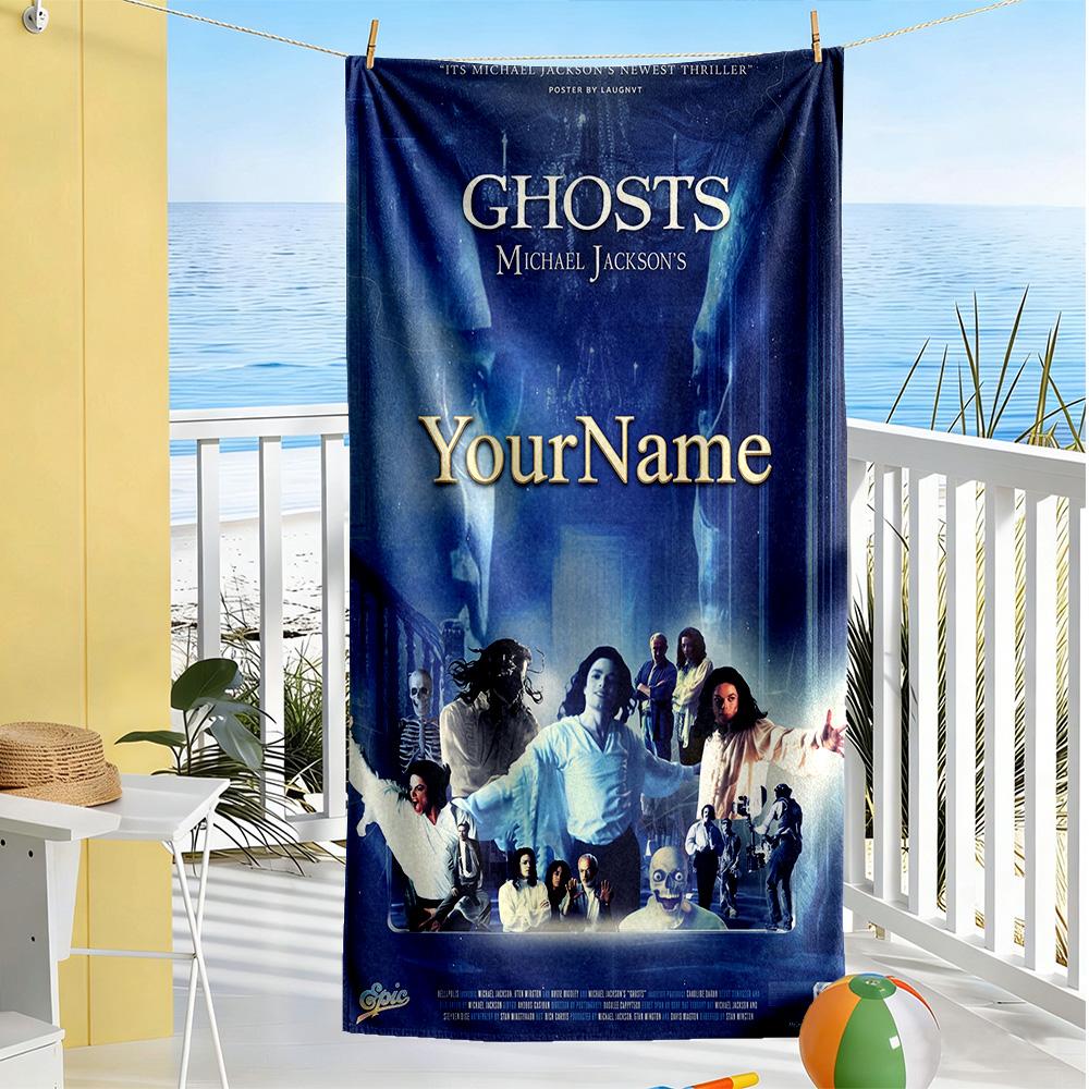 Michael Jackson Customized Name Beach Towel Quick-Dry Soft Microfiber Portable for SwimmingBeachCamping Travel Beach AccessoriesGym