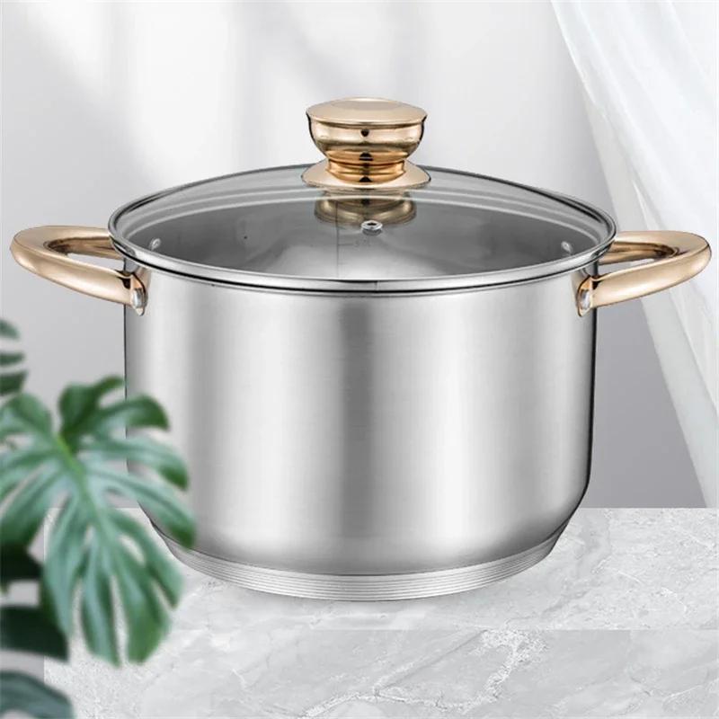 Немецкое мастерство 304 нержавеющая сталь кастрюля для супа Набор для супа кастрюля с пароваркой Утолщенная кастрюля для варки на пару и тушения кастрюли и сковороды кастрюля для хот-пота