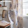 1 шт. NAPEARL винтажный деревенский стиль цветочный принт бахрома края полузатемняющие шторы для небольшого окна кухни спальни гостиной балкона домашний декор