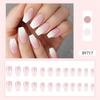 French Crystal False Nails Long Ballerina Nail Tips Fashion Press On Nails  Women Girls