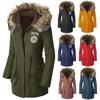 Теплые пальто женские куртки теплая верхняя одежда сплошной меховой воротник толстые женские большие размеры