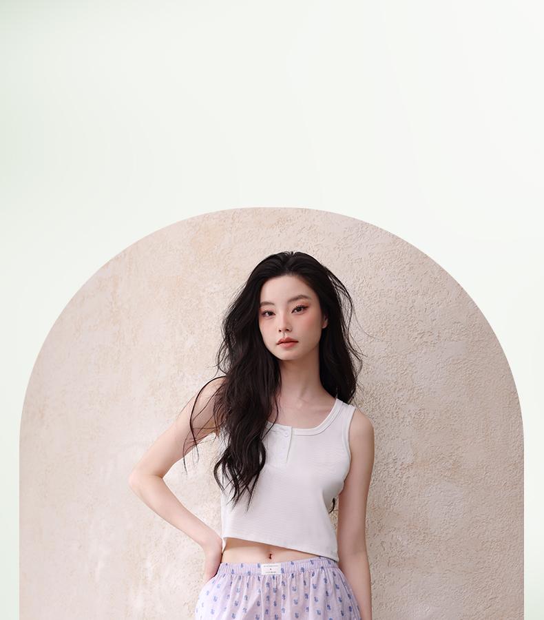 Xuan Liang Woven Pure Cotton Sleep Pants for Women