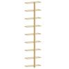 Wall Mounted Wine Rack for 9 Bottles Golden Metal