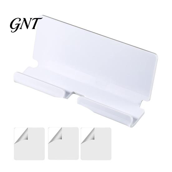 Wall Mounted Device Stand Acrylic Tablet Mount Holder, Universal Smartphone Stand, Bedroom Phone Cable And Charging Hole Organizer for Living