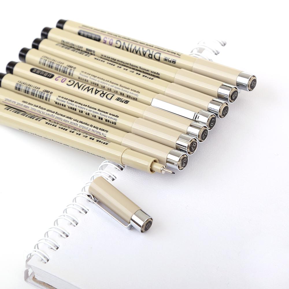 Набор подарочных тонких чёрных маркеров для рисования