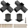 Dudode Pergola Kit, 4-Way Right-Angle Pergola Brackets, DIY Woodworking Post Base Kit for Gazebos, Patio Pergolas, and Log Cabins, Outdoor Pergo Brack