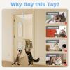 Door Hanging Auto-Rebound Cat Toy Rechargeable Electric Door Hanging Cat Toy with 3 Mice Interactive Cat Toys for Indoor Cats