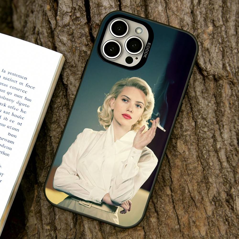 Scarlett Johansson Phone Case For iPhone 17,16,15,14,13,12,11 Plus,Pro Max,XS,Colorful Silver Phone case Funda Cover