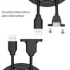 Кабель-удлинитель USB 2.0 Male to Female с надежным креплением на панель для передачи данных и зарядки