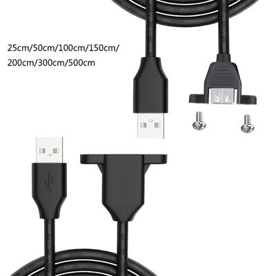 USB 2.0 Удлинительный Кабель Быстрая Скорость С Возможностью Крепления на Панель, Штекер-Розетка Различной Длины