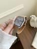 Совместимый ремешок из телячьей кожи с текстурой личи для Apple Watch S10/iWatch 98765SE и Huawei GT5/GT4 - Женский стиль