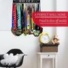 Medal Display Rack Metal Medal Hanger Holder Organizer Wall Mounted Large Capacity Award Holder For Race Soccer Sports Karate