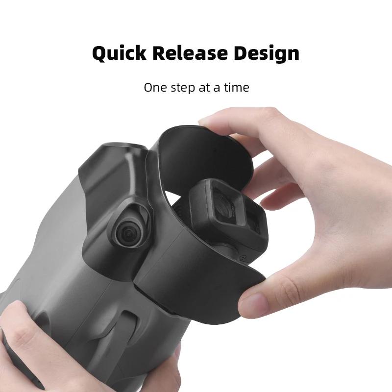 BRDRC Lens Hood Sunshade for DJI AIR 3 Anti-Glare Sun Cover Gimbal Protective ABS Cage Drone Accessories