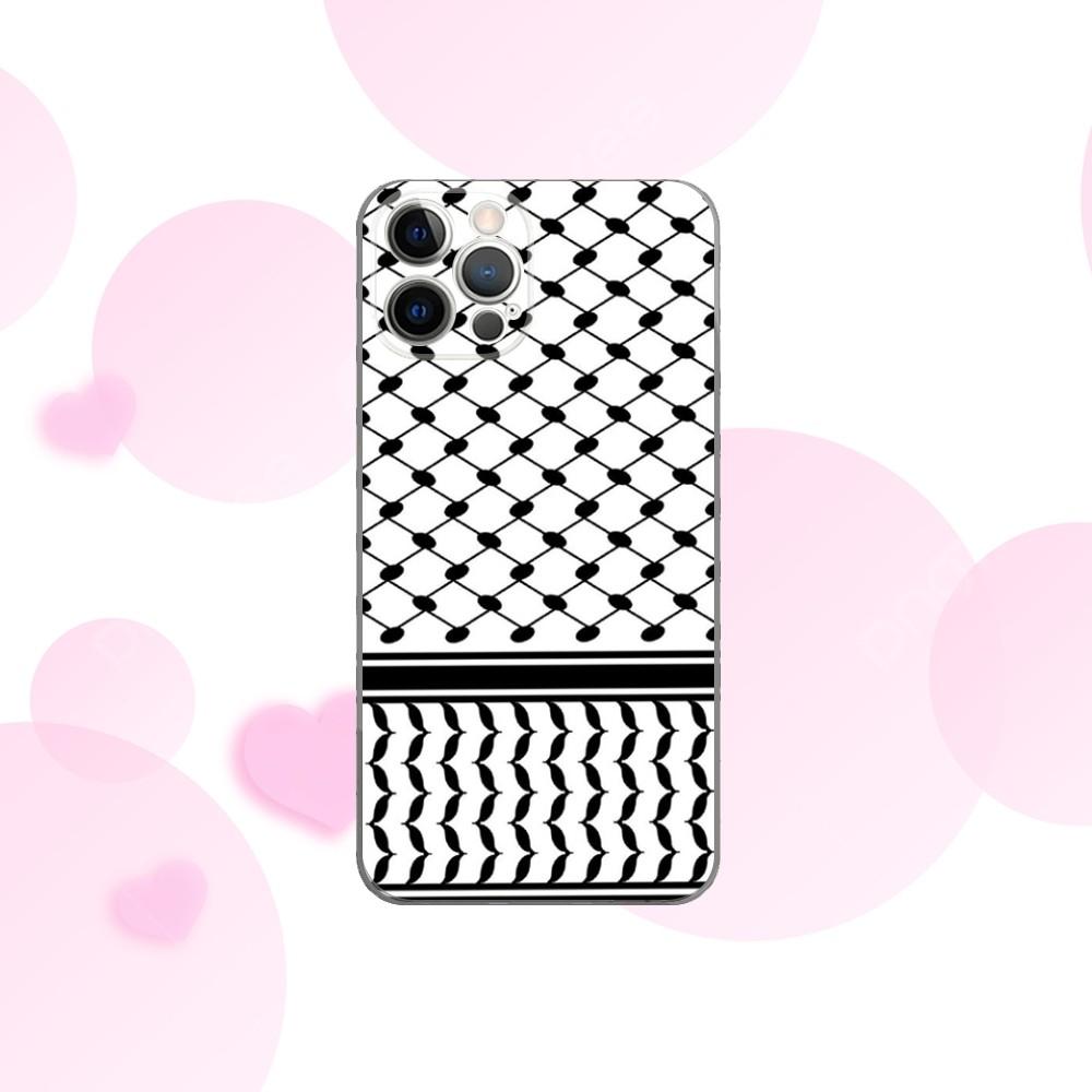 Чехол для телефона P-Palestine Hattah Keffiyeh для iPhone 16e,16,15,14,13,12,11 Plus,Pro,Max,XR,XS,X,Plus,SE,Mini Прозрачный Мягкий Чехол