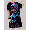 Модная мужская повседневная футболка с 3D-принтом, пуловер с коротким рукавом, шорты, футболка, комплект для мальчиков, для улицы