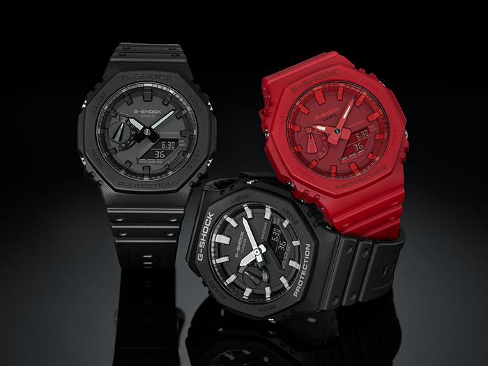 Casio Мужские часы G-SHOCK Аналоговые ударопрочные кварцевые часы GA-2100-1A с ремешком из смолы, водонепроницаемость 200 м