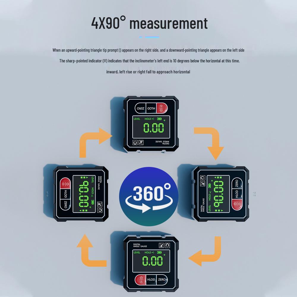 Новый цифровой инклинометр с двойным лазером и сильным магнитным основанием для точных измерений угла