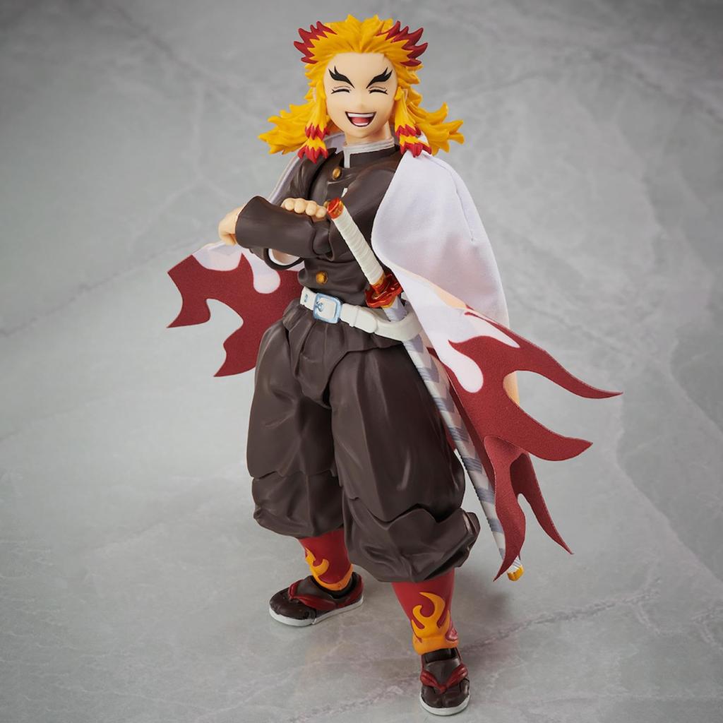 Figma Demon Kimetsu no Yaiba Rengoku Anjuro Подвижная фигурка Slayer, окрашенная в пластик, без масштаба