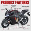 Большой размер Масштаб 1/9 Honda Dreamwing CBR 1000RR Сплав Модель мотоцикла Коллекция Официальная лицензия Мотоцикл Игрушка Миниатюра