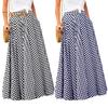 Женская юбка-макси с эластичной высокой талией и клетчатым принтом, юбка-трапеция с карманами, большой подол, ретро-юбка, уличная одежда