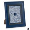 Photo Frame 23 X 28 X 2 Cm Crystal Blue Plastic (6 Units)