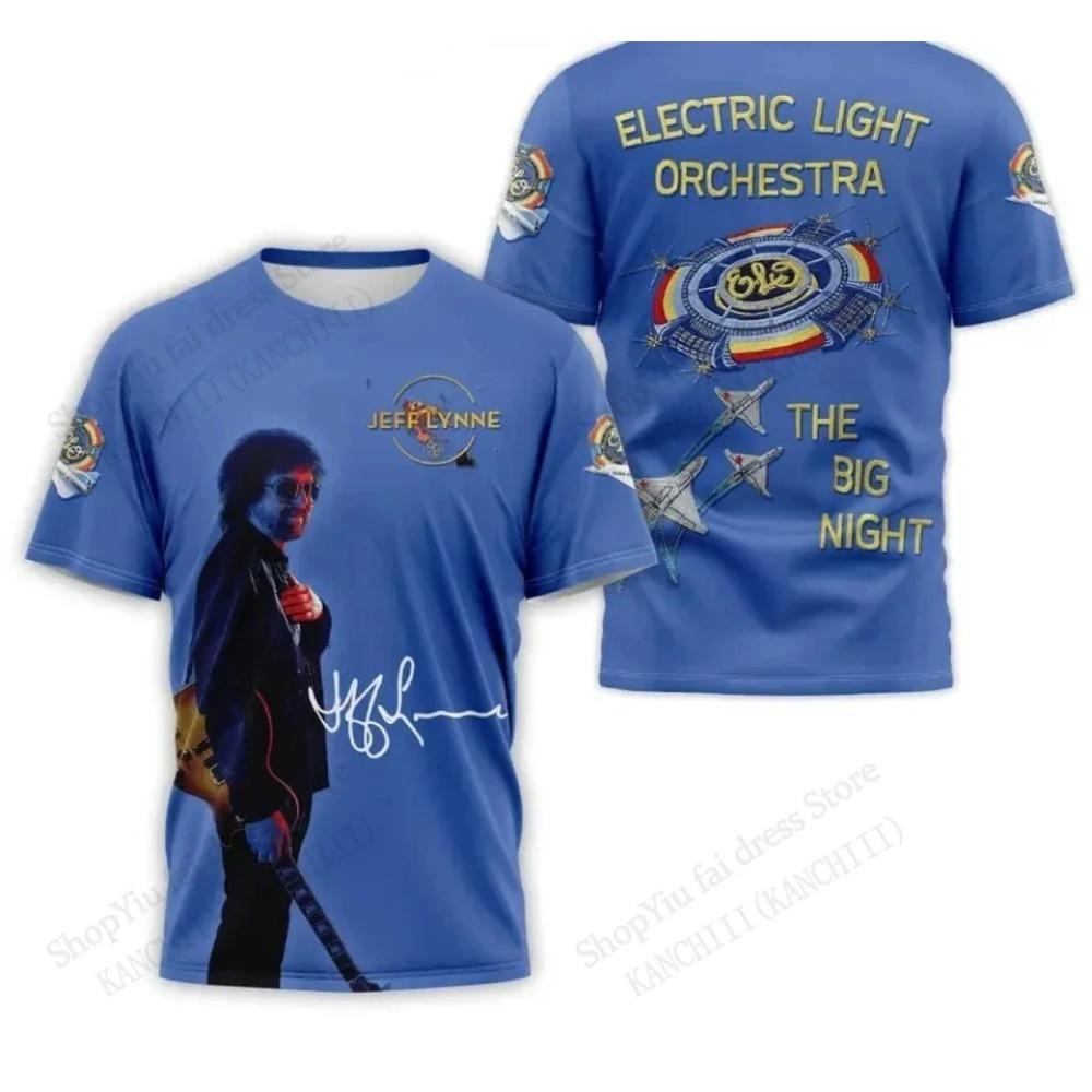 Новая футболка с 3D-принтом Electric Light Orchestra для фанатов группы Мужская Женская Модная Хип-Хоп Футболка с коротким рукавом Детские Топы Футболки Elo Light