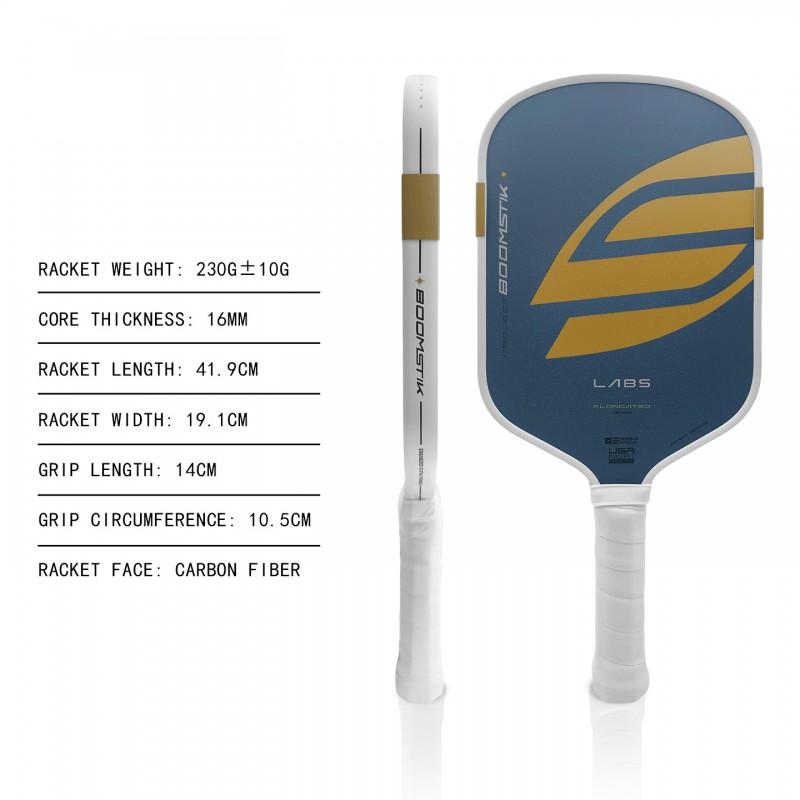 Carbon Fiber Pickleball Paddle With Textured Grip Surface BOOMSTIK Black 230g Lightweight Tournament Ready
