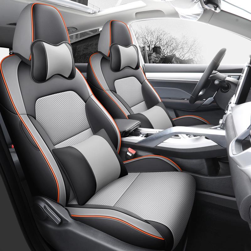 Bin Yue All-Season Leather Car Seat Cover, Full Surround, Universal Fit for Five Seats